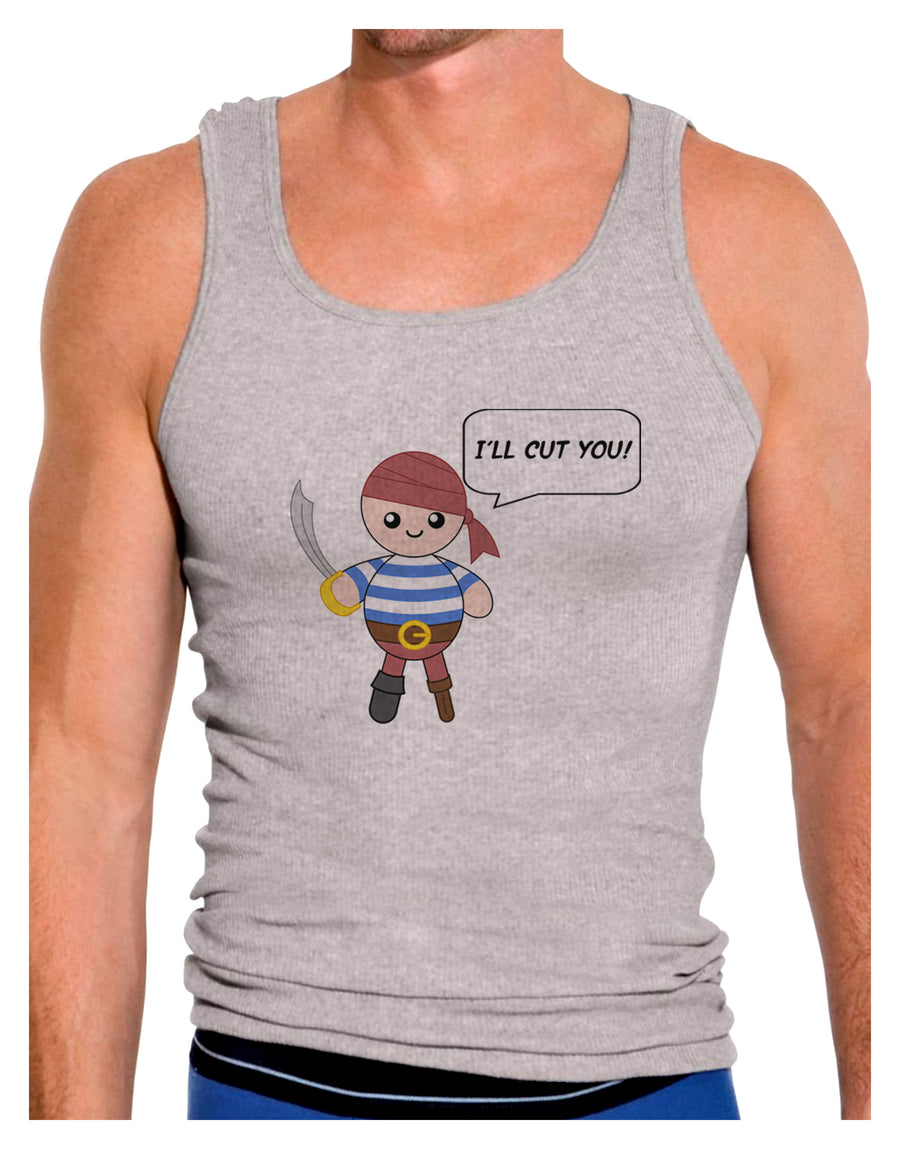 I'll Cut You - Petey the Pirate Mens Ribbed Tank Top-Mens Ribbed Tank Top-TooLoud-White-Small-Davson Sales