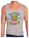 Happy Easter Easter Eggs Mens Ribbed Tank Top by TooLoud-Mens Ribbed Tank Top-TooLoud-Heather-Gray-Small-Davson Sales