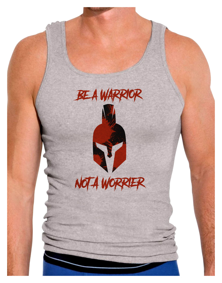 Be a Warrior Not a Worrier Mens Ribbed Tank Top by TooLoud-TooLoud-White-Small-Davson Sales