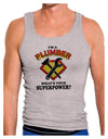 Plumber - Superpower Mens Ribbed Tank Top-Mens Ribbed Tank Top-TooLoud-Heather-Gray-Small-Davson Sales