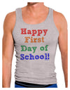 Happy First Day of School Mens Ribbed Tank Top-Mens Ribbed Tank Top-TooLoud-Heather-Gray-Small-Davson Sales