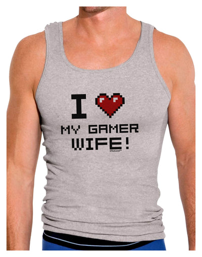 I Heart My Gamer Wife Mens Ribbed Tank Top-Mens Ribbed Tank Top-TooLoud-Heather-Gray-Small-Davson Sales