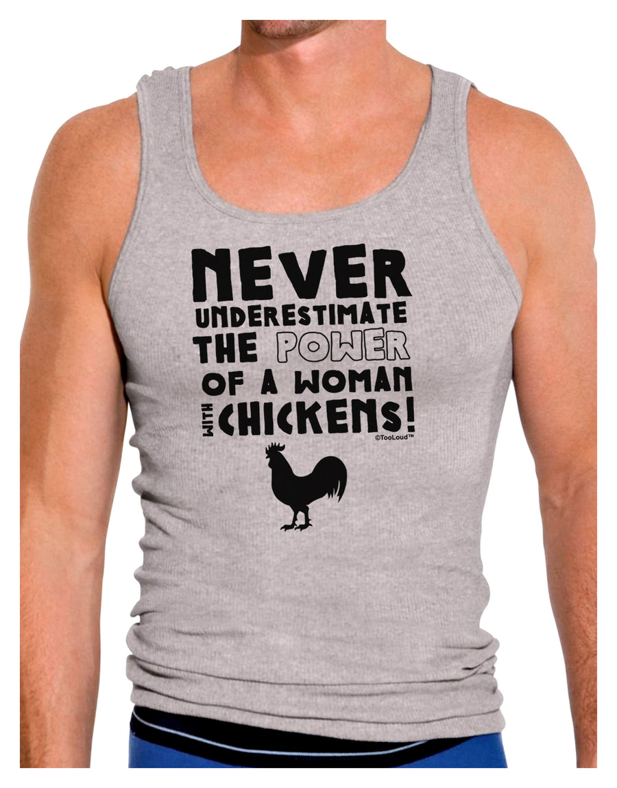 A Woman With Chickens Mens Ribbed Tank Top-Mens Ribbed Tank Top-TooLoud-White-Small-Davson Sales