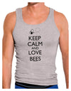 Keep Calm and Love Bees Mens Ribbed Tank Top-Mens Ribbed Tank Top-TooLoud-Heather-Gray-Small-Davson Sales