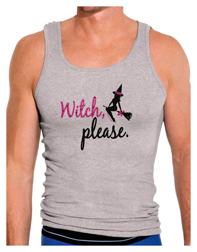 Witch Please Mens Ribbed Tank Top-Mens Ribbed Tank Top-TooLoud-Heather-Gray-Small-Davson Sales