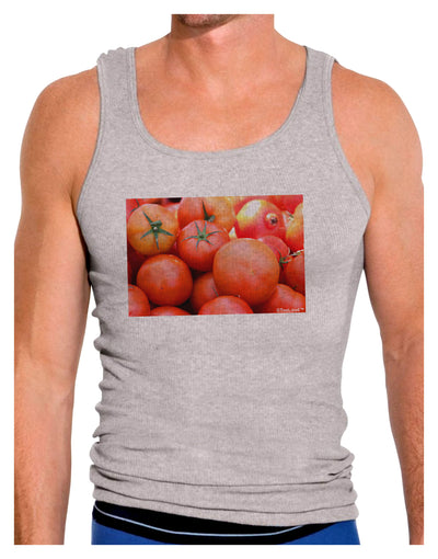 Buy Local Produce Tomatoes Mens Ribbed Tank Top-Mens Ribbed Tank Top-TooLoud-Heather-Gray-Small-Davson Sales