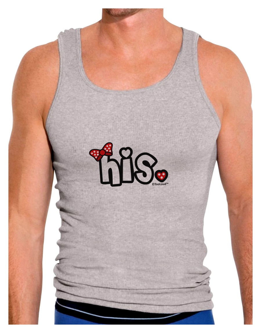 Matching His and Hers Design - His - Red Bow Mens Ribbed Tank Top by TooLoud-Mens Ribbed Tank Top-TooLoud-White-Small-Davson Sales