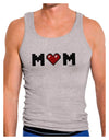 Mom Pixel Heart Mens Ribbed Tank Top-Mens Ribbed Tank Top-TooLoud-Heather-Gray-Small-Davson Sales