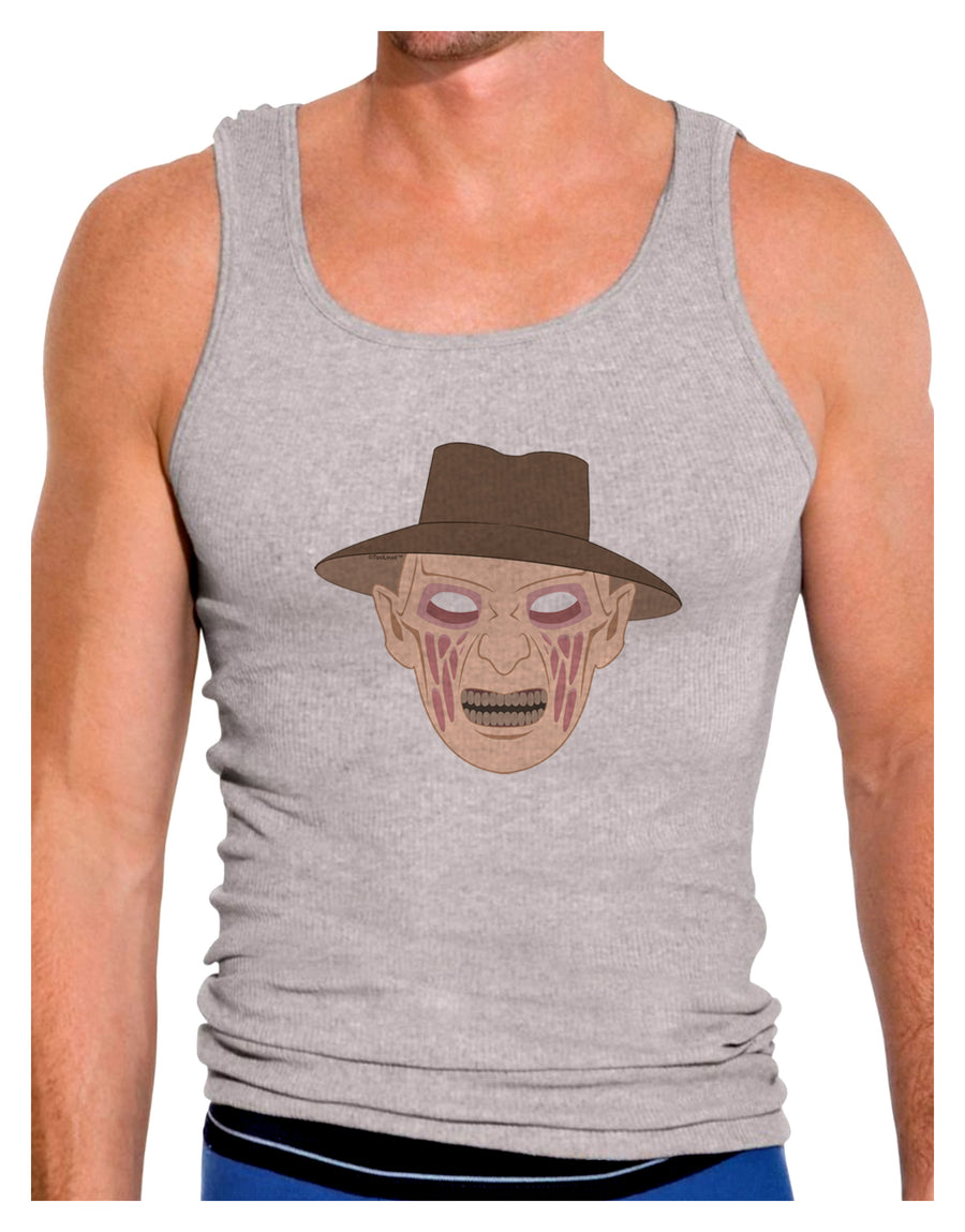 Scary Face With a Hat - Halloween Mens Ribbed Tank Top-Mens Ribbed Tank Top-TooLoud-White-Small-Davson Sales