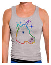 Magical Rainbow Sparkle Unicorn Mens Ribbed Tank Top-Mens Ribbed Tank Top-TooLoud-Heather-Gray-Small-Davson Sales