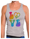 Peace and Love - Peace Heart Love Mens Ribbed Tank Top-Mens Ribbed Tank Top-TooLoud-Heather-Gray-Small-Davson Sales