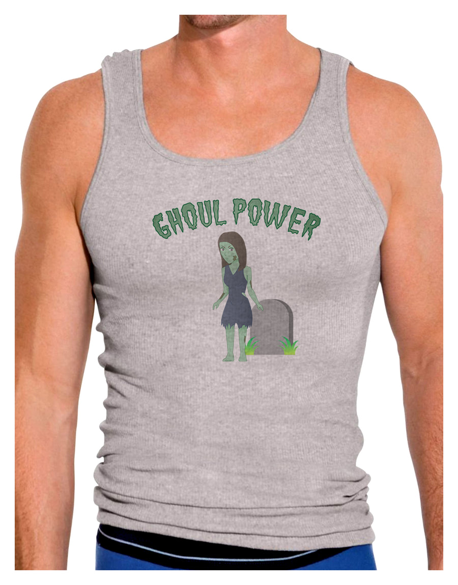 Ghoul Power - Funny Halloween Mens Ribbed Tank Top-Mens Ribbed Tank Top-TooLoud-White-Small-Davson Sales