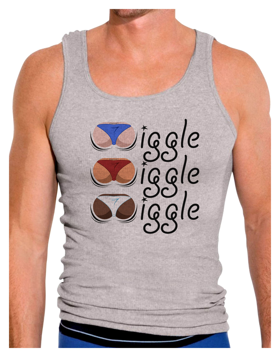 Wiggle Wiggle Wiggle - Twerk Color Mens Ribbed Tank Top-Mens Ribbed Tank Top-TooLoud-White-Small-Davson Sales