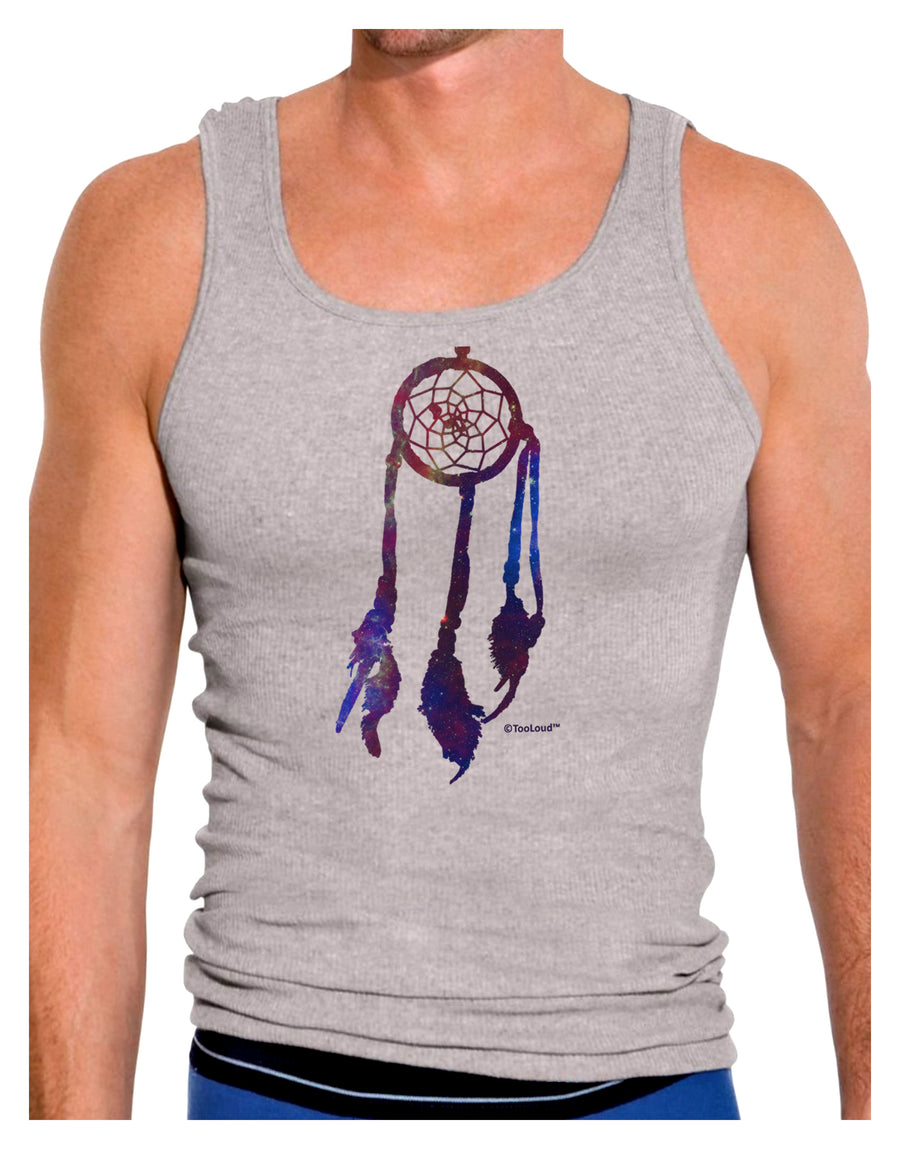 Graphic Feather Design - Galaxy Dreamcatcher Mens Ribbed Tank Top by TooLoud