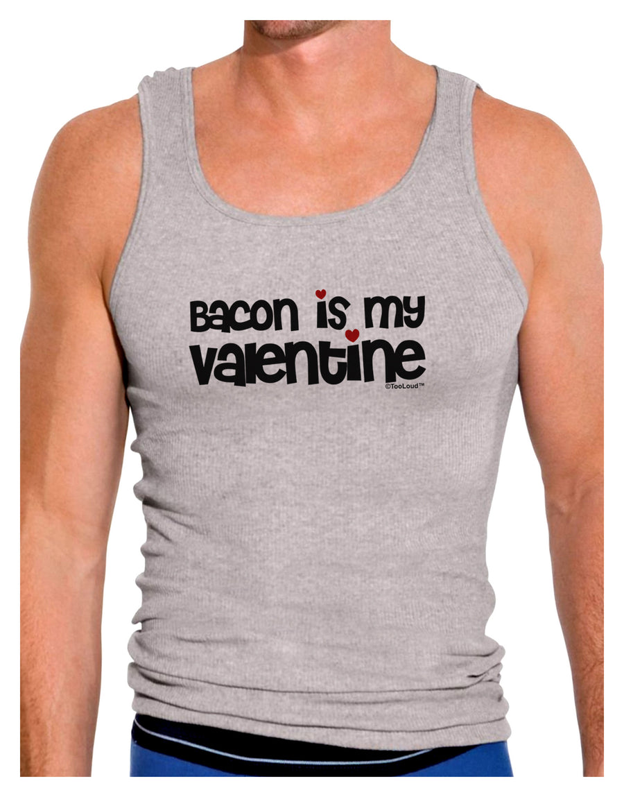 Bacon is My Valentine Mens Ribbed Tank Top by TooLoud-Mens Ribbed Tank Top-TooLoud-White-Small-Davson Sales