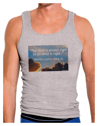 The Time Is Always Right Mens Ribbed Tank Top-Mens Ribbed Tank Top-TooLoud-Heather-Gray-Small-Davson Sales