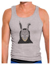 Scary Buny Face Watercolor Mens Ribbed Tank Top-Mens Ribbed Tank Top-TooLoud-Heather-Gray-Small-Davson Sales