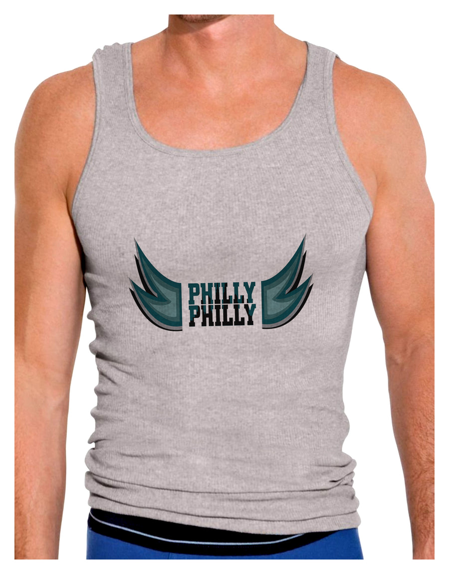 Philly Philly Funny Beer Drinking Mens Ribbed Tank Top by TooLoud-Mens Ribbed Tank Top-TooLoud-White-Small-Davson Sales