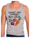 Support Your Community - Buy Local Mens Ribbed Tank Top-Mens Ribbed Tank Top-TooLoud-Heather-Gray-Small-Davson Sales