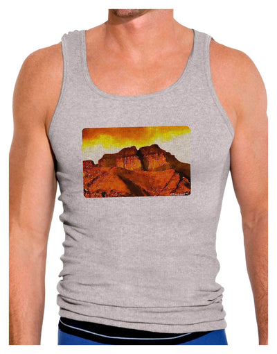 San Juan Mountain Range CO Mens Ribbed Tank Top-Mens Ribbed Tank Top-TooLoud-Heather-Gray-Small-Davson Sales