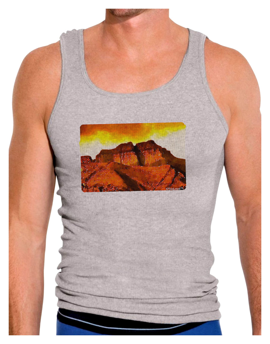 San Juan Mountain Range CO Mens Ribbed Tank Top-Mens Ribbed Tank Top-TooLoud-White-Small-Davson Sales