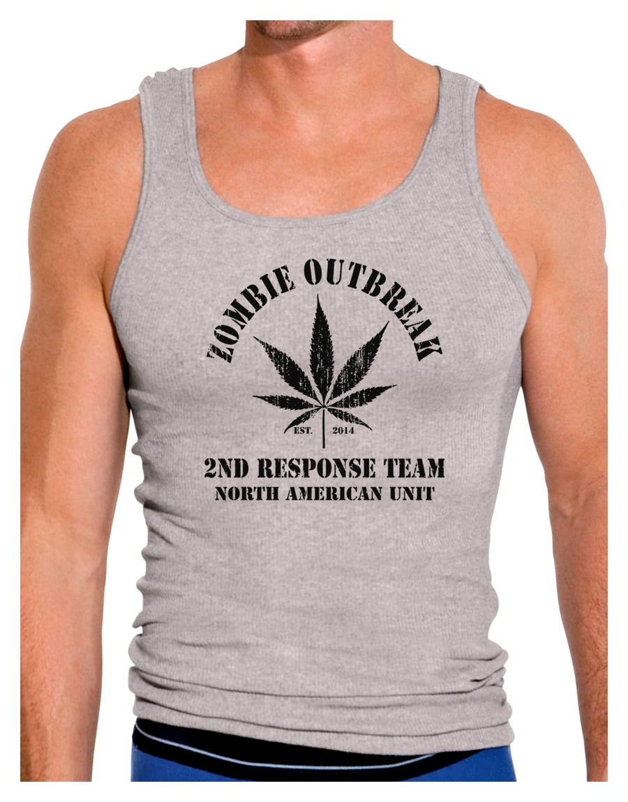 Zombie Outbreak 2nd Response Team Mens Ribbed Tank Top-Mens Ribbed Tank Top-TooLoud-White-Small-Davson Sales