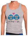 Owl Always Love You - Blue Owls Mens Ribbed Tank Top by TooLoud-Mens Ribbed Tank Top-TooLoud-Heather-Gray-Small-Davson Sales