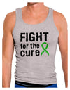 Fight for the Cure - Lime Green Ribbon Lyme Disease Mens Ribbed Tank Top-Mens Ribbed Tank Top-TooLoud-Heather-Gray-Small-Davson Sales