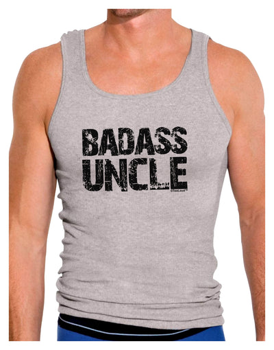 Badass Uncle Mens Ribbed Tank Top by TooLoud