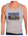 Mexico - Mayan Temple Cut-out Mens Ribbed Tank Top-Mens Ribbed Tank Top-TooLoud-Heather-Gray-Small-Davson Sales