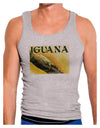 Iguana Watercolor Text Mens Ribbed Tank Top-Mens Ribbed Tank Top-TooLoud-Heather-Gray-Small-Davson Sales