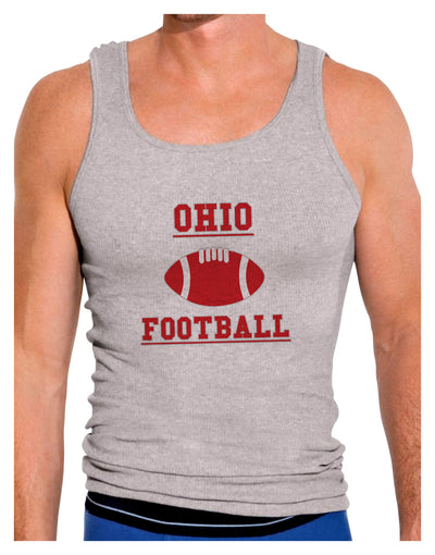 Ohio Football Mens Ribbed Tank Top by TooLoud-Mens Ribbed Tank Top-TooLoud-Heather-Gray-Small-Davson Sales