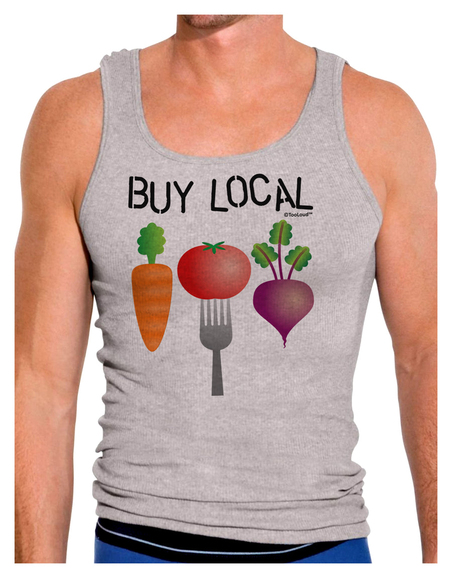 Buy Local - Vegetables Design Mens Ribbed Tank Top-Mens Ribbed Tank Top-TooLoud-White-Small-Davson Sales