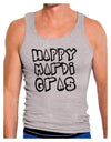 Happy Mardi Gras Text 2 BnW Mens Ribbed Tank Top-Mens Ribbed Tank Top-TooLoud-Heather-Gray-Small-Davson Sales