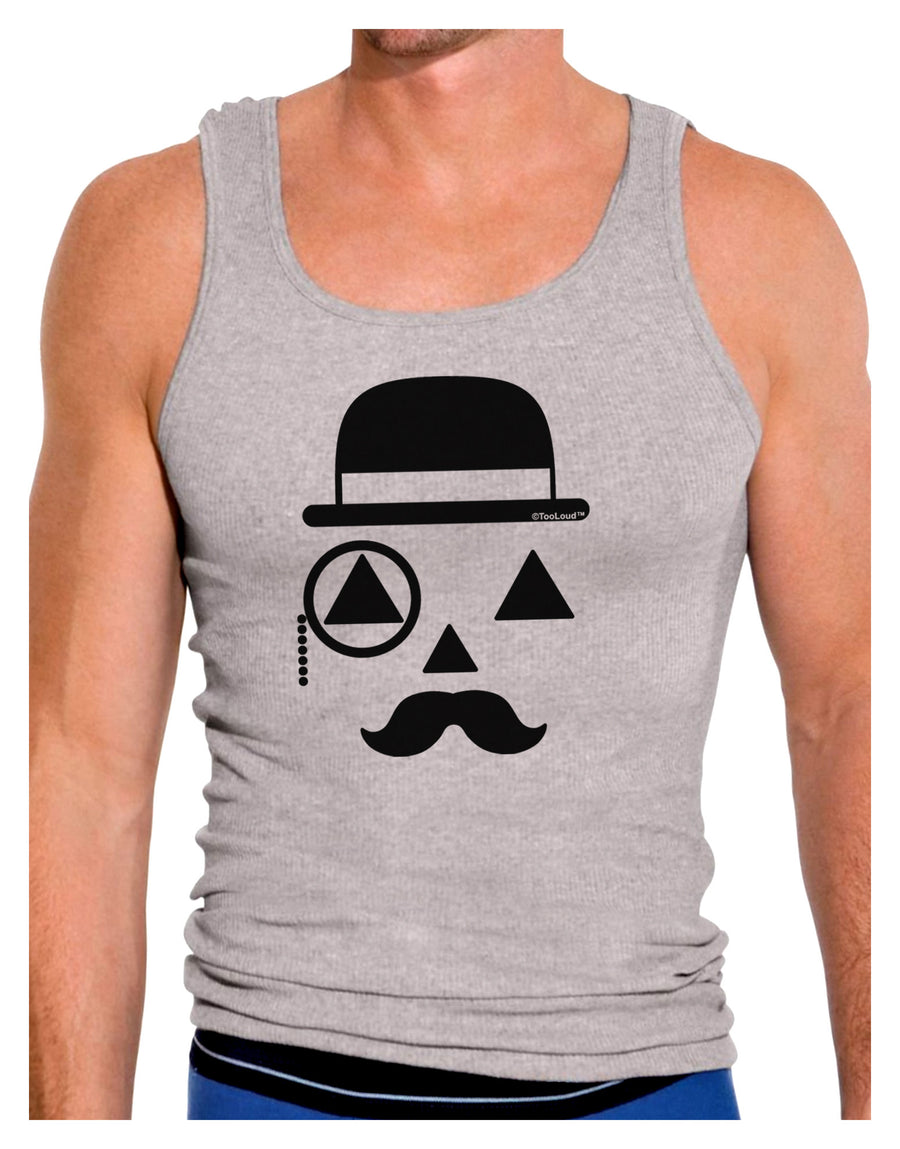 Gentleman Jack-o-lantern Mens Ribbed Tank Top-Mens Ribbed Tank Top-TooLoud-White-Small-Davson Sales