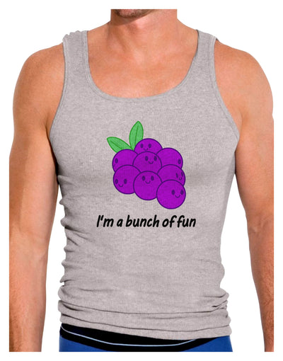 Grapes - I'm a Bunch of Fun Mens Ribbed Tank Top-Mens Ribbed Tank Top-TooLoud-Heather-Gray-Small-Davson Sales