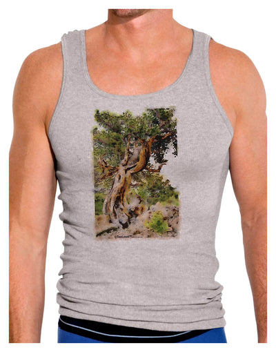 Bristlecone Pines Mens Ribbed Tank Top-Mens Ribbed Tank Top-TooLoud-Heather-Gray-Small-Davson Sales