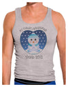 Personalized My First Christmas Snowbaby Blue Mens Ribbed Tank Top-Mens Ribbed Tank Top-TooLoud-Heather-Gray-Small-Davson Sales