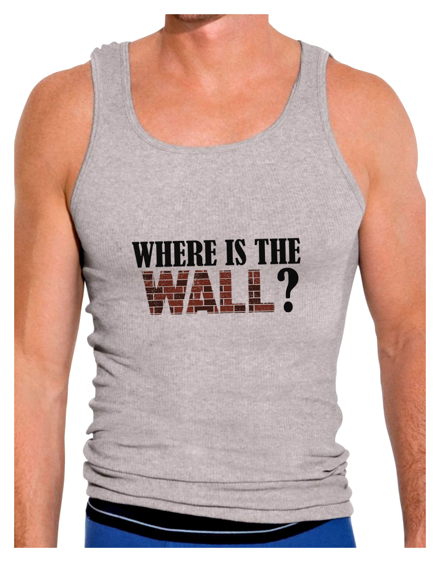 Where Is The Wall Mens Ribbed Tank Top by TooLoud-Mens Ribbed Tank Top-TooLoud-White-Small-Davson Sales