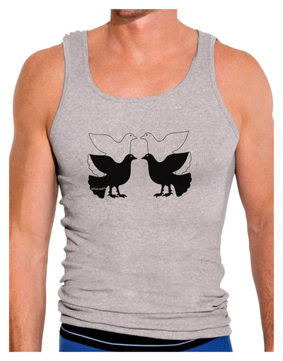 Four Calling Birds Mens Ribbed Tank Top-Mens Ribbed Tank Top-TooLoud-Heather-Gray-Small-Davson Sales