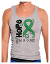 Hope for a Cure - Light Green Ribbon Celiac Disease - Flowers Mens Ribbed Tank Top-Mens Ribbed Tank Top-TooLoud-Heather-Gray-Small-Davson Sales