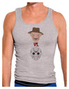 Scary Face Versus Scary Face - Halloween Mens Ribbed Tank Top-Mens Ribbed Tank Top-TooLoud-Heather-Gray-Small-Davson Sales