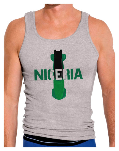 Nigeria Bobsled Mens Ribbed Tank Top by TooLoud-Mens Ribbed Tank Top-TooLoud-Heather-Gray-Small-Davson Sales