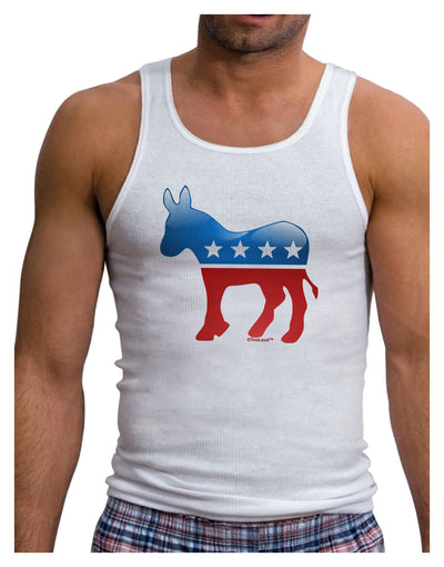 Democrat Bubble Symbol Mens Ribbed Tank Top-Mens Ribbed Tank Top-TooLoud-White-Small-Davson Sales