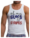 Oh My Stars and Stripes - Patriotic Design Mens Ribbed Tank Top-Mens Ribbed Tank Top-TooLoud-White-Small-Davson Sales