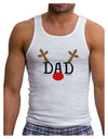 Matching Family Christmas Design - Reindeer - Dad Mens Ribbed Tank Top by TooLoud-Mens Ribbed Tank Top-TooLoud-White-Small-Davson Sales