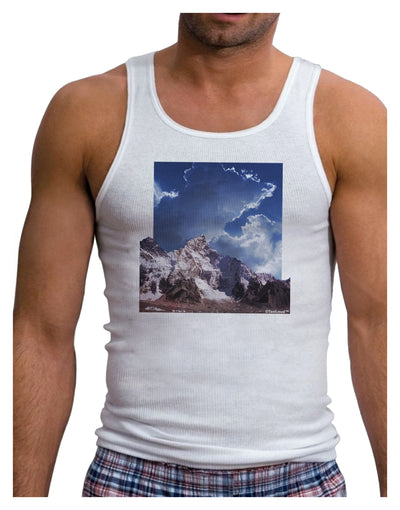 Mountain Pop Out Mens Ribbed Tank Top by TooLoud