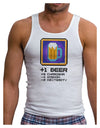 Pixel Beer Item Mens Ribbed Tank Top-Mens Ribbed Tank Top-TooLoud-White-Small-Davson Sales