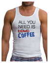 All You Need Is Coffee Mens Ribbed Tank Top-Mens Ribbed Tank Top-TooLoud-White-Small-Davson Sales