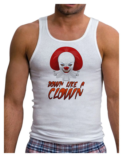 Down Like a Clown Mens Ribbed Tank Top-Mens Ribbed Tank Top-TooLoud-White-Small-Davson Sales